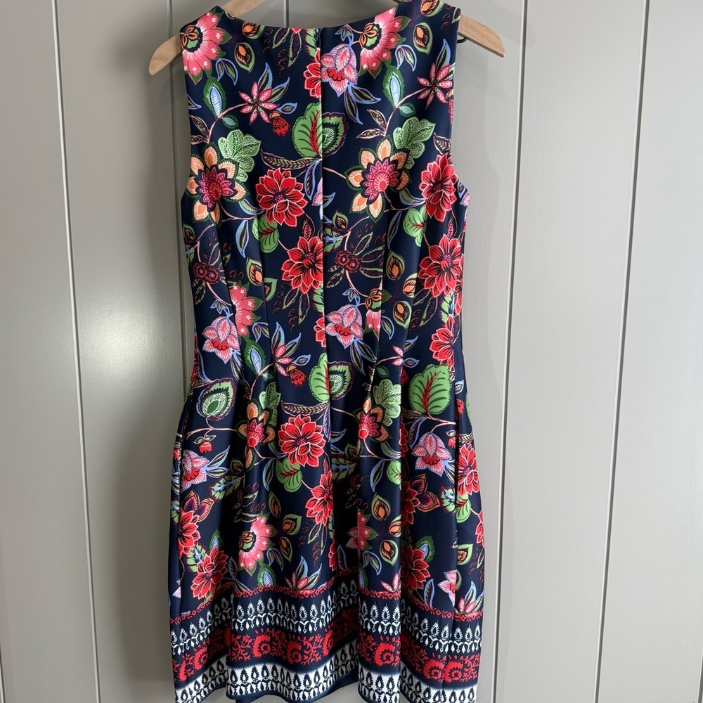 Vince Camuto Floral Sleeveless Scuba Fit & Flare Dress, Size 10 - Picture 7 of 17